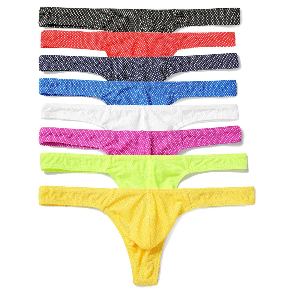 

4PCS/Lot Men Thongs G Strings Sexy Gay Men Underwear Smooth Ice Silk Panties Low-rise Men T- Back Panties Tanga Bikini Jockstrap