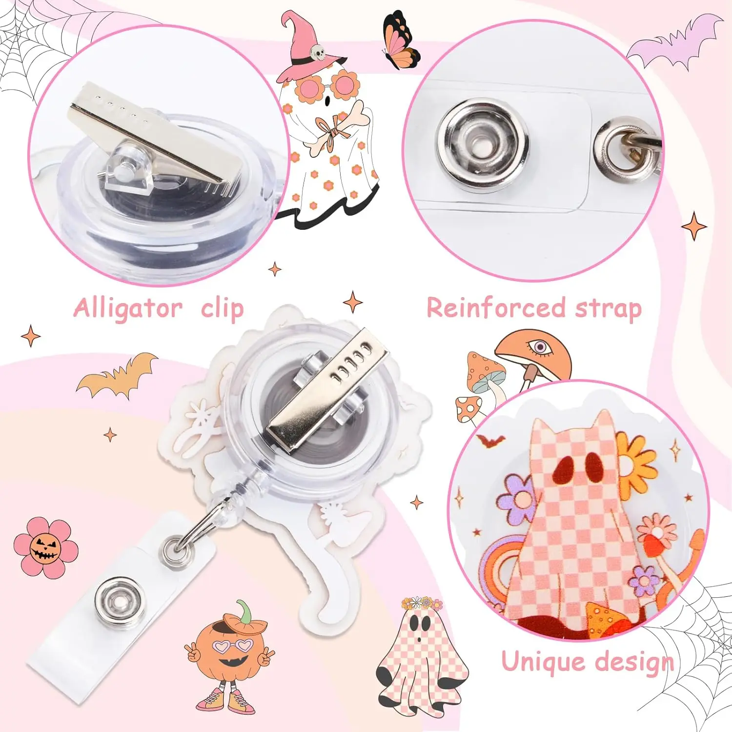 Kreatwow 3 шт. стандартная катушка с выдвижным шнуром в стиле ретро ярлыком ID