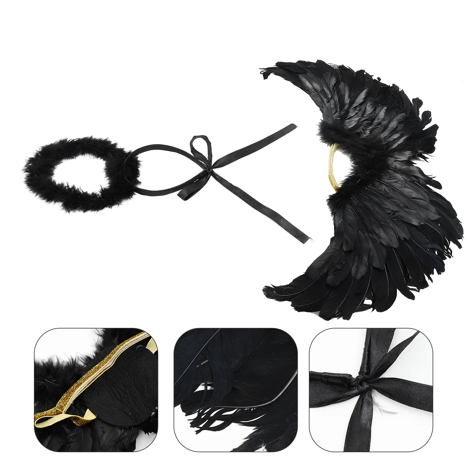 

1 Set of Themed Dog Wing Prop Decorative Puppy Angel Headdress Ornament