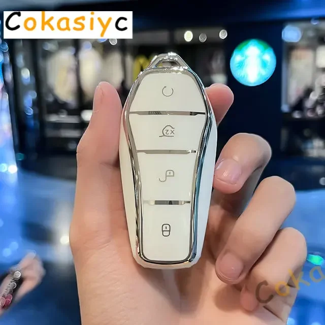 

Для BYD Han Ev Tang Dm/Qin PLUS/Song Pro/MAX/Yuan Dolphin E2 Защитный автомобильный брелок Аксессуары Мягкий чехол из ТПУ для автомобильного ключа Брелок