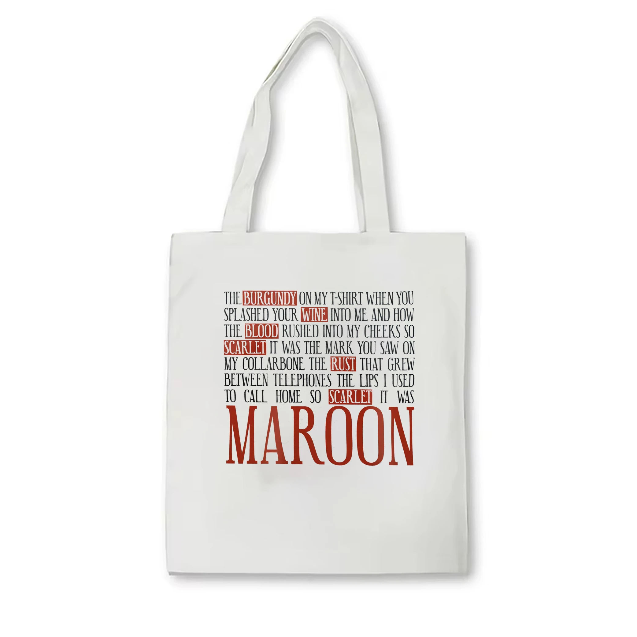 Холщовая Сумка-тоут с текстом песни Тейлор музыка женская модная переносная