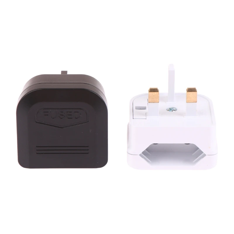 

1Pc UK Converter With Fuse European Standard 2 Pin To British Standard 3Pin Plug British Standard Socket Power Adapter