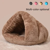 super soft pet bed kennel cat triangular winter warm thickening sleeping bag for indoor plush cat house dog beds pet accessories