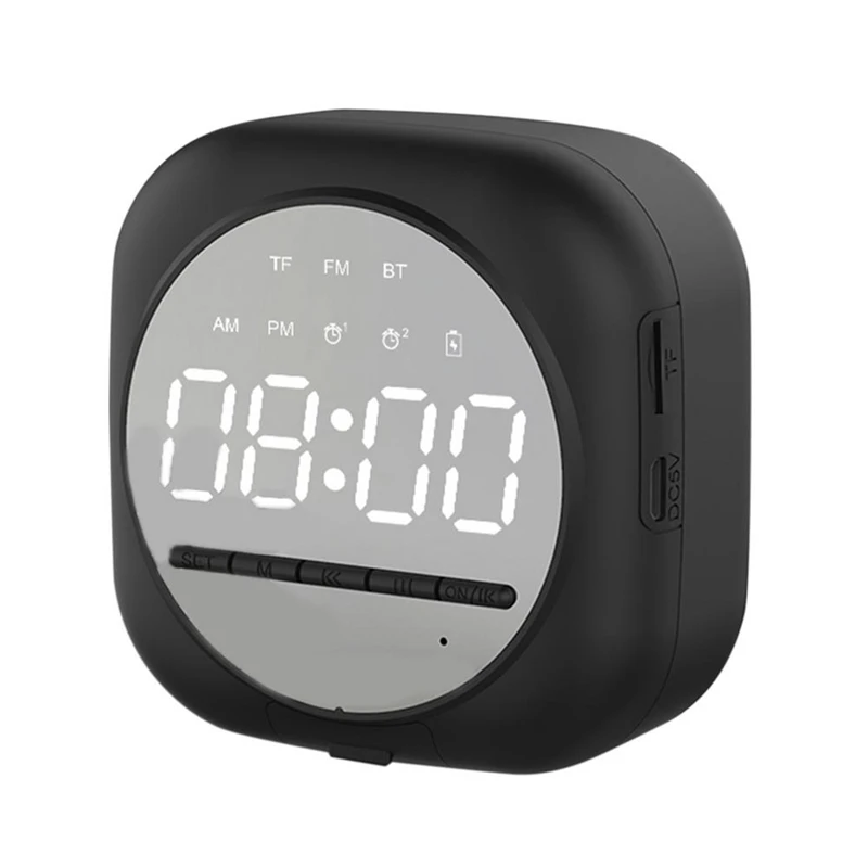

New gadgets 2022 electronics wireless speaker waterproof sound box mini portable bass alarm clock speaker