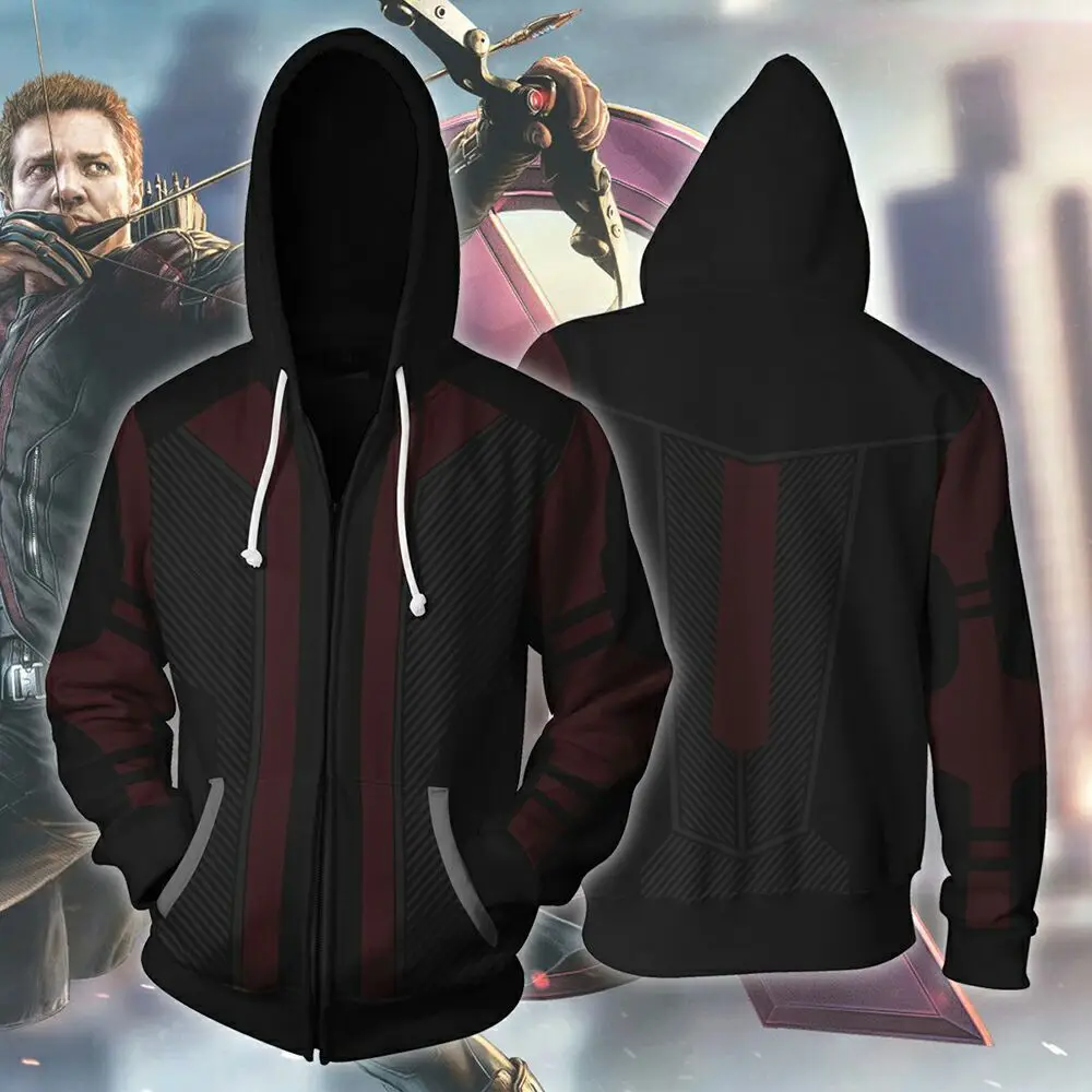 

Clint Francis Barton Cosplay Clothing Superhero 3D Digital Print Hooded Sweatshirt Fashion Casual Coat Jacket