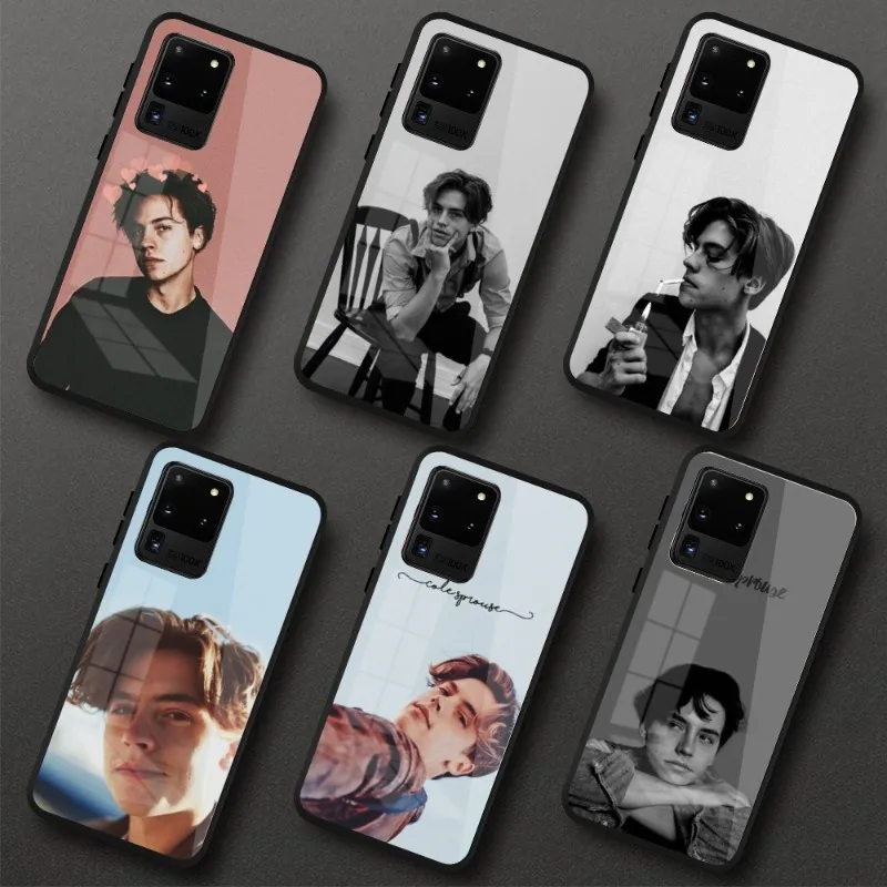 Cool Cole Sprouse Phone Case For Samung A32 A51 A52 NOTE 10 20 S10 S20 S21 S22 Pro Ultra Black PC Glass Phone Cover