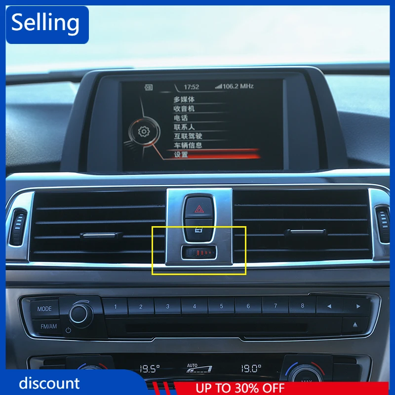 

For BMW 3 Series F30 2013-2018 Car Accessories ABS Air Conditioning Vent Frame Trim Matt Silver fast ship