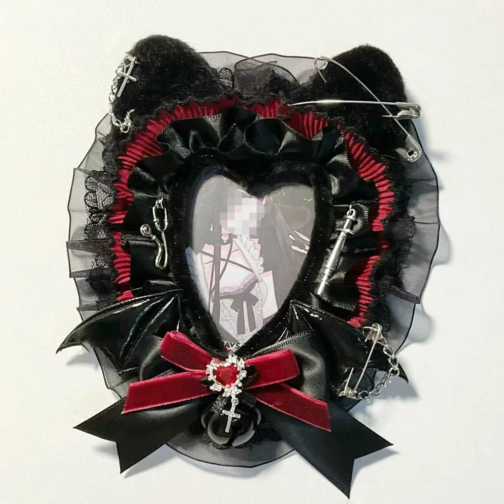 Черная кружевная аниме-карта Toploader Photocard Kpop Protector ручной работы кружевные