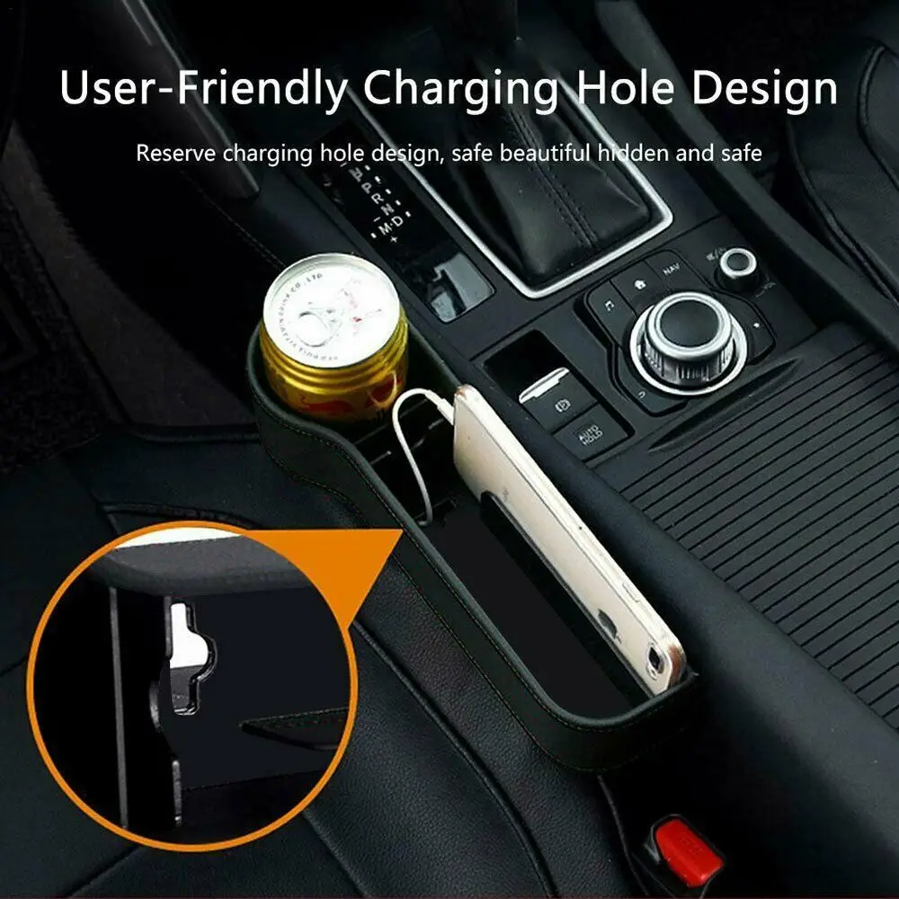 

Durable Car Seat Gap Storage Convenient Plastic Storage Box Spacious Versatile Universal Fit Easy Installation Car Gap Filler