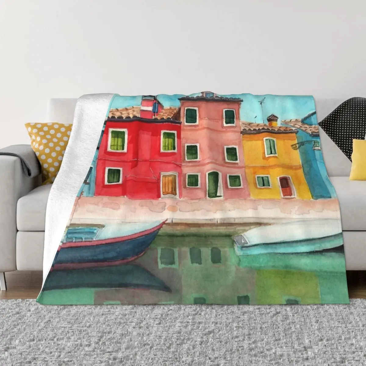 Бархатное одеяло с рисунком борно и Венеция мягкое теплое Фланелевое покрывало