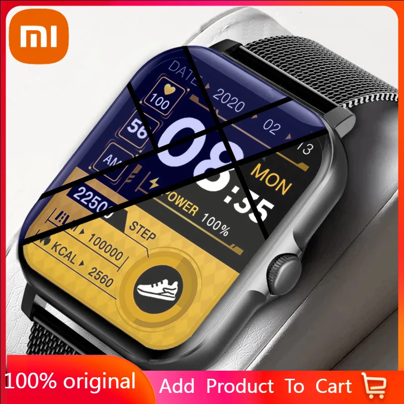 

Смарт-часы Xiaomi NFC для мужчин и женщин, сенсорный экран 1,69 дюйма, водонепроницаемый фитнес-трекер, Bluetooth-вызов для Android ios, смарт-часы для женщин