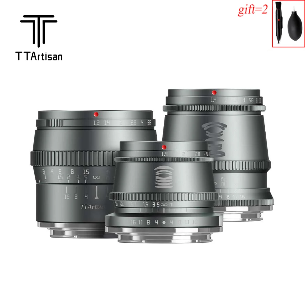 

TTArtisan Limited Version Set Lens 35mm F1.4 17mm F1.4 50mm F1.2 for SONY E FUJI X Canon EOS M EFM Panasonic Olympus M4/3 Mount