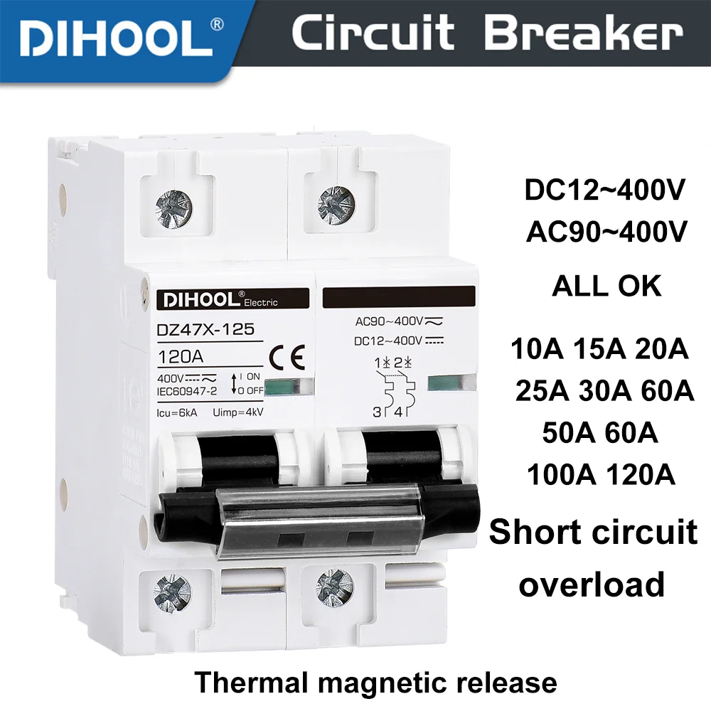 

Автоматический выключатель Dihool для аккумулятора на солнечной панели 400В