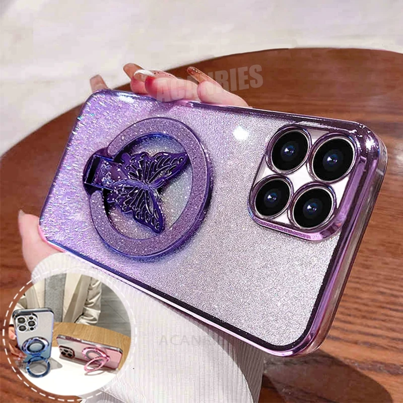 Силиконовый чехол Honorx8 с бабочкой и покрытием для Huawei Honor X8 X8a X8b X6 4g 5g X6a X6s X7a X9a Honorx6