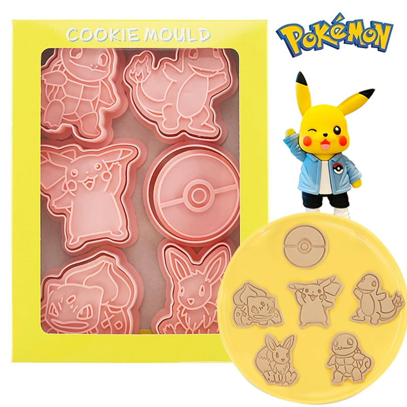 

Pokemon Cookie Mold Pikachu Up To Duck Baking Cookie Mold Boxed Home DIY Cookie 3D Three-dimensional Push Fondant Baking Tool