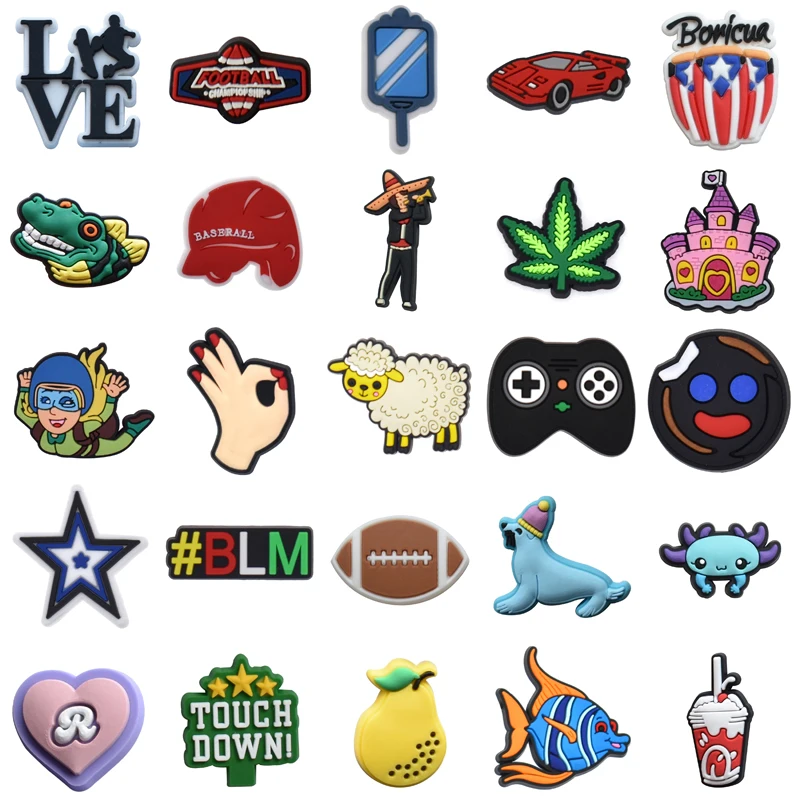 

Shoes Accessories Para Pins Gifts Packs Girl Decorations for Crocs Wholesale Bulk Shoe Charms Kids Women Charm Boy Men Set Jeans