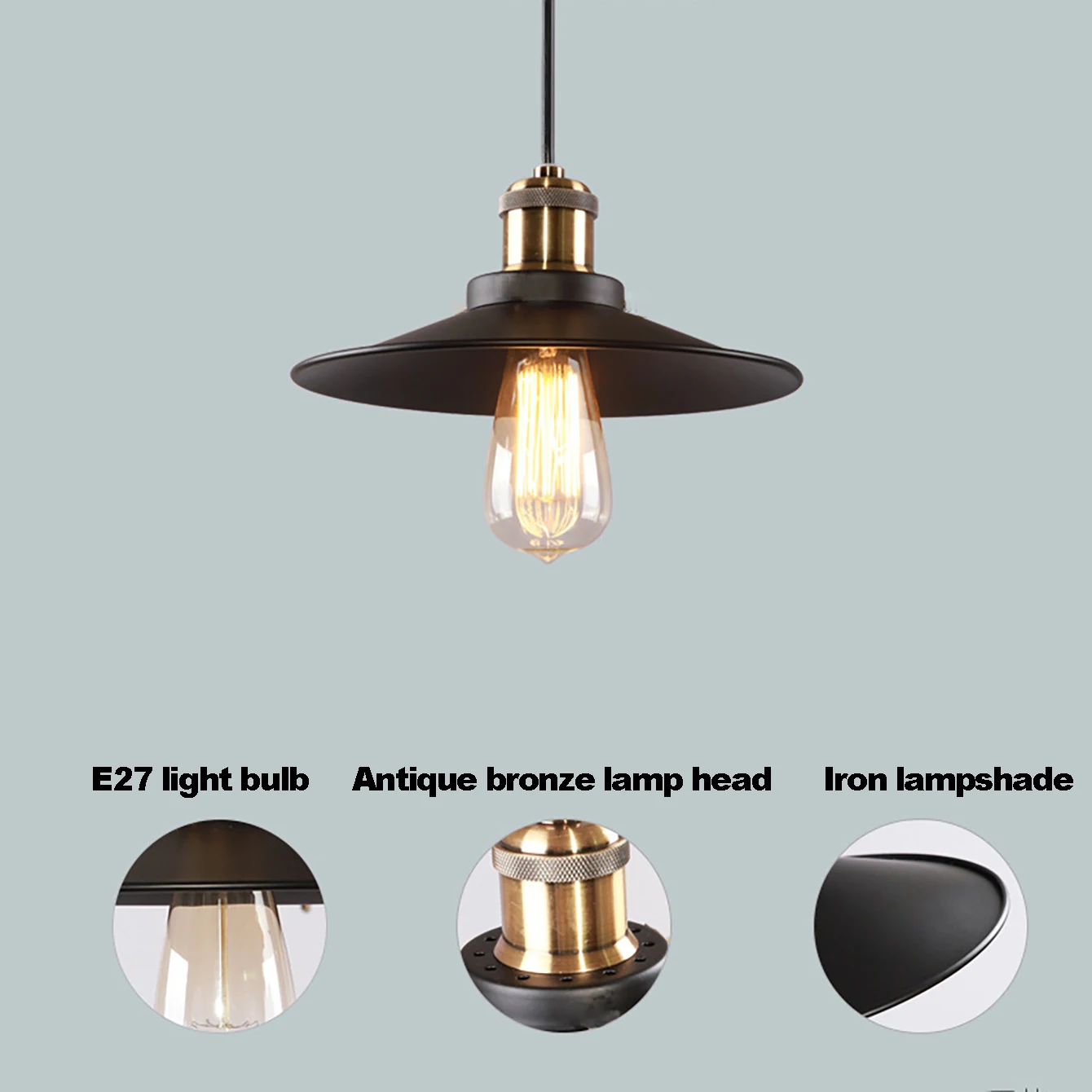 Стеклянная подвеска в стиле ретро