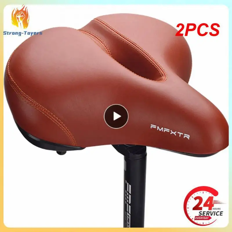 

2PCS Soft Mtb Saddle Thickened Sponge Saddle Long Distance Silicone Saddle Road Seat Cushion Spring Shock