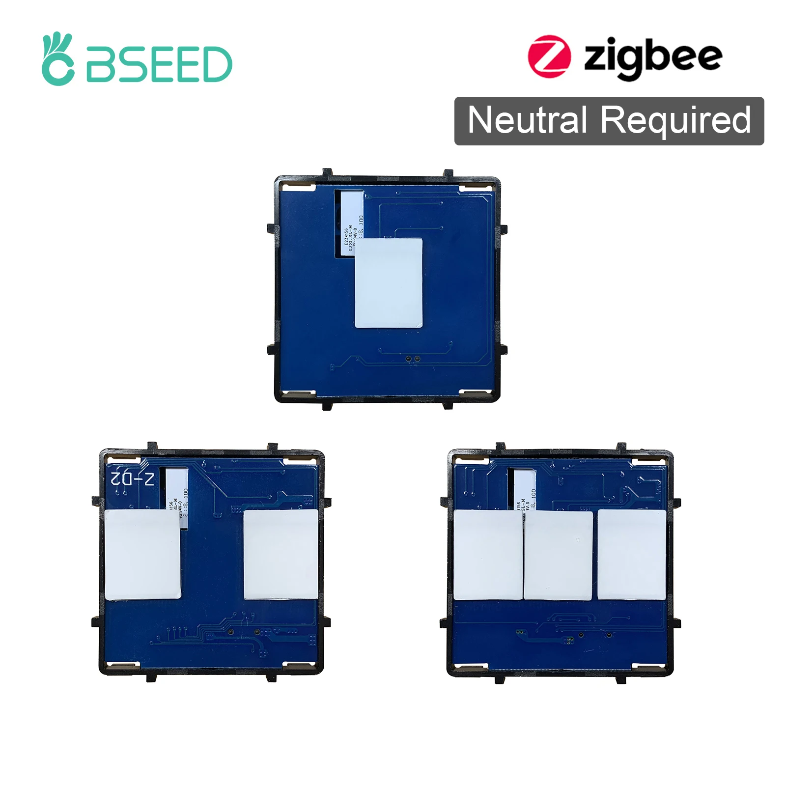 INTERRUPTORES  Bseed Zigbee Switches 3gang 3way Toque Inteligente Interruptor de Luz Função Parte Inteligente Tuya Alexa Controle sem Vidro Neutro