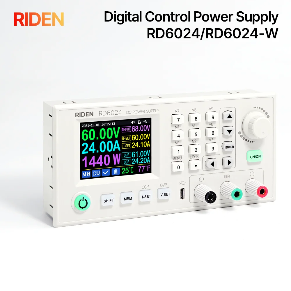 

RIDEN RD6024 RD6024W 60V 24A USB WiFi DC DC adjustable Step Down voltage bench Power Supply Buck converter