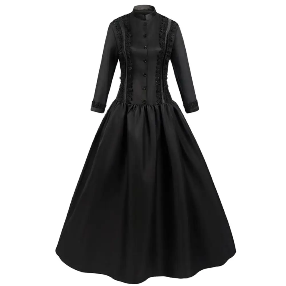 

Medieval Retro Punk Gothic Court Princess Dress Royal Lady Ball Dress Elegant Vampire Devil Christmas Victorian Costume Vestidos