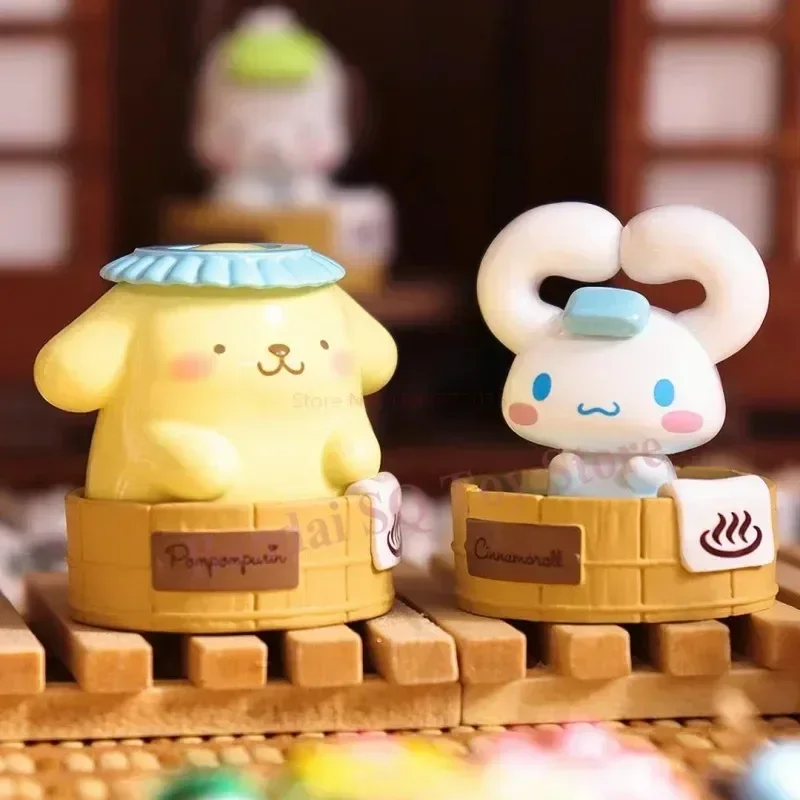 Sanrio Cinnamoroll Горячая Весенняя серия Женская фигурка Kuromi почтовый помпон пурин