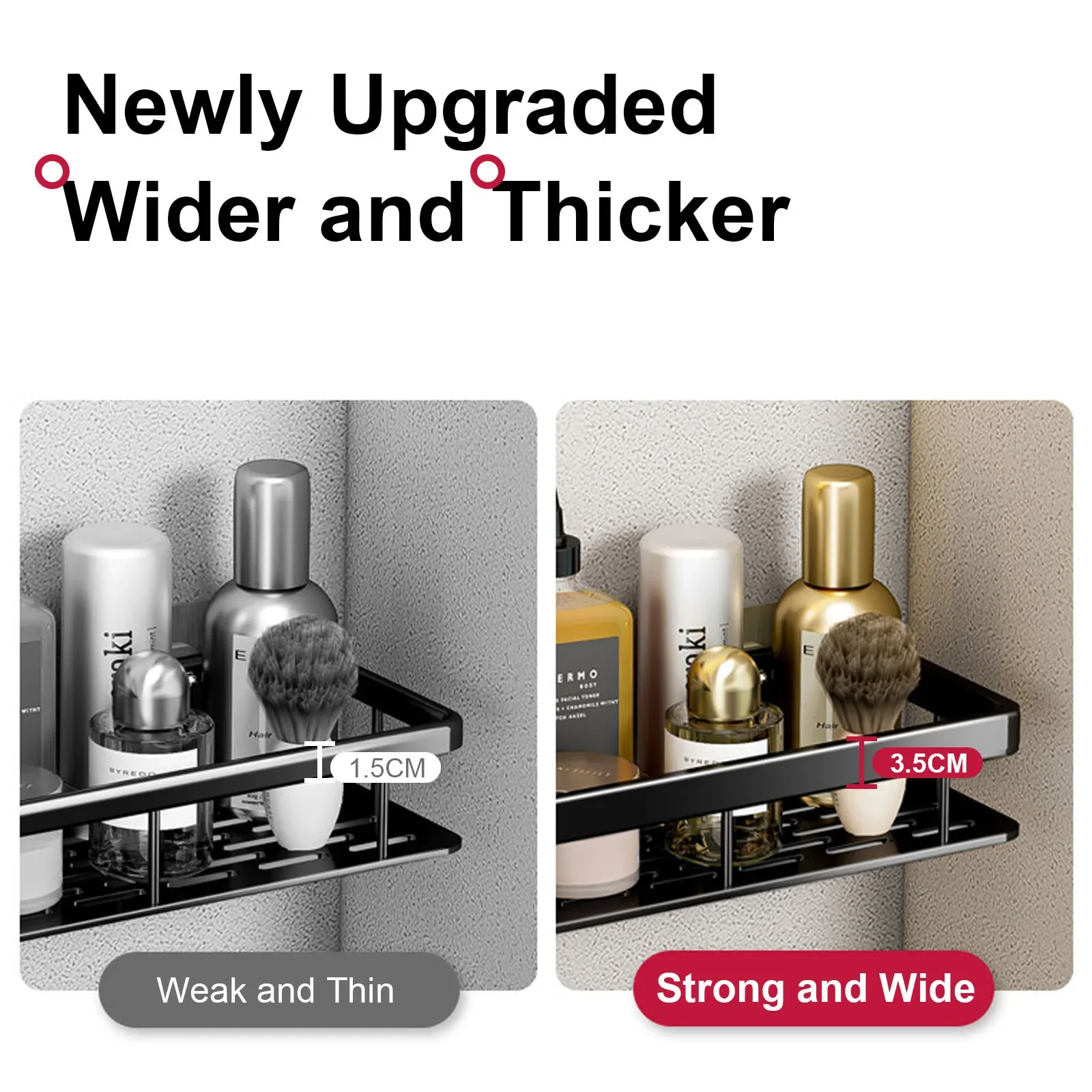 Полка для ванной комнаты без дрели настенная бутылка шампуня угловая полка душа