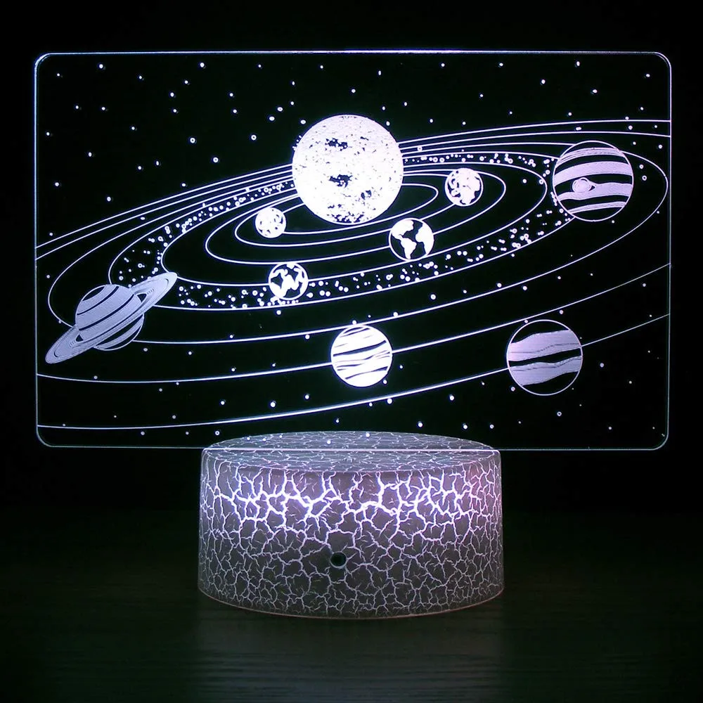 

Cosmos Space Galaxy Night Light Solar System 3D Optical Illusion Light for Kids Boys Girls Birthday Gift Lighting Night Light
