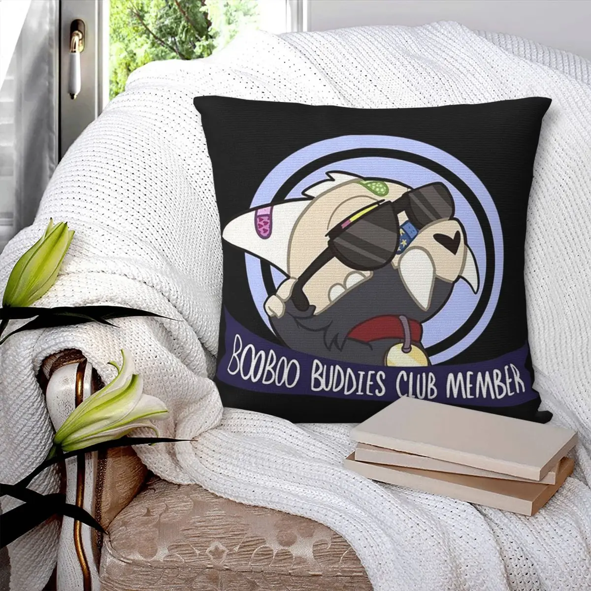Квадратная наволочка в стиле клуба BooBoo Buddies из полиэстера декоративная