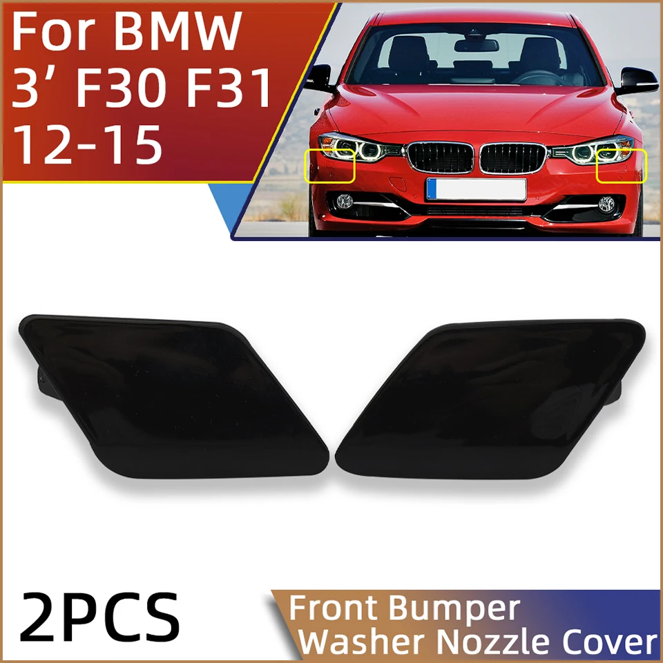 

2Pcs Headlamp Washer Nozzle Cover Cap Headlight Spray Lid For BMW3 2012 2013 2014 2015 F30 F31 320 323 325 328 330#51117293031