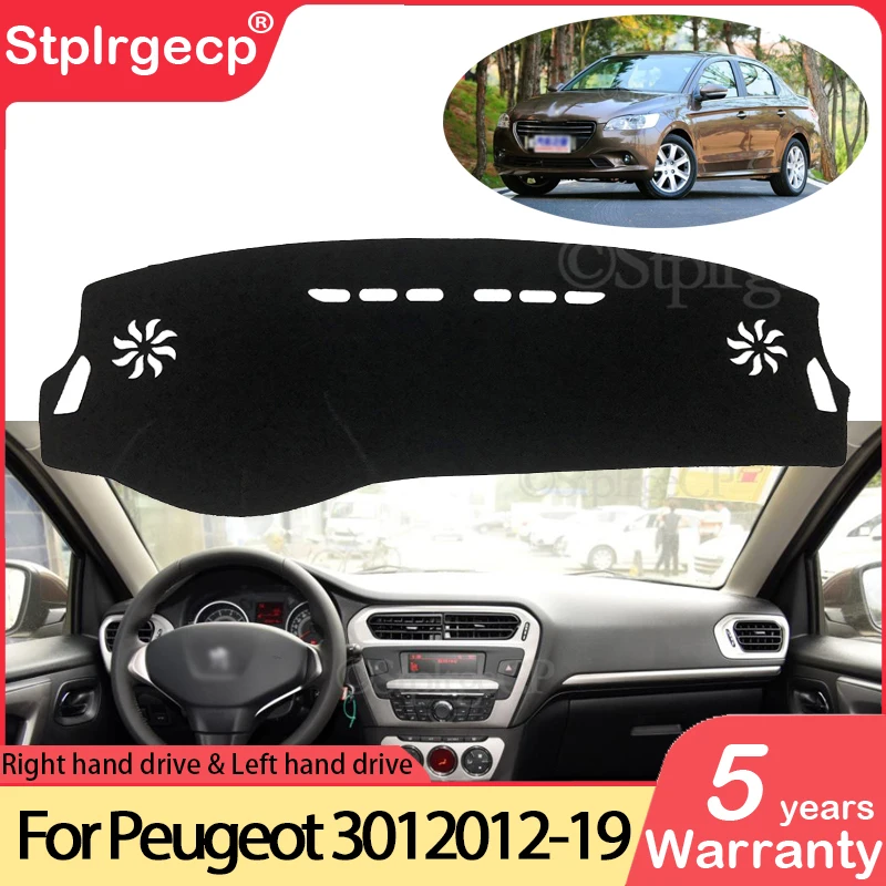 

Противоскользящий коврик для Peugeot 301 2012 ~ 2019, накладка на приборную панель, Солнцезащитный коврик, защитный ковер, автомобильные аксессуары ...