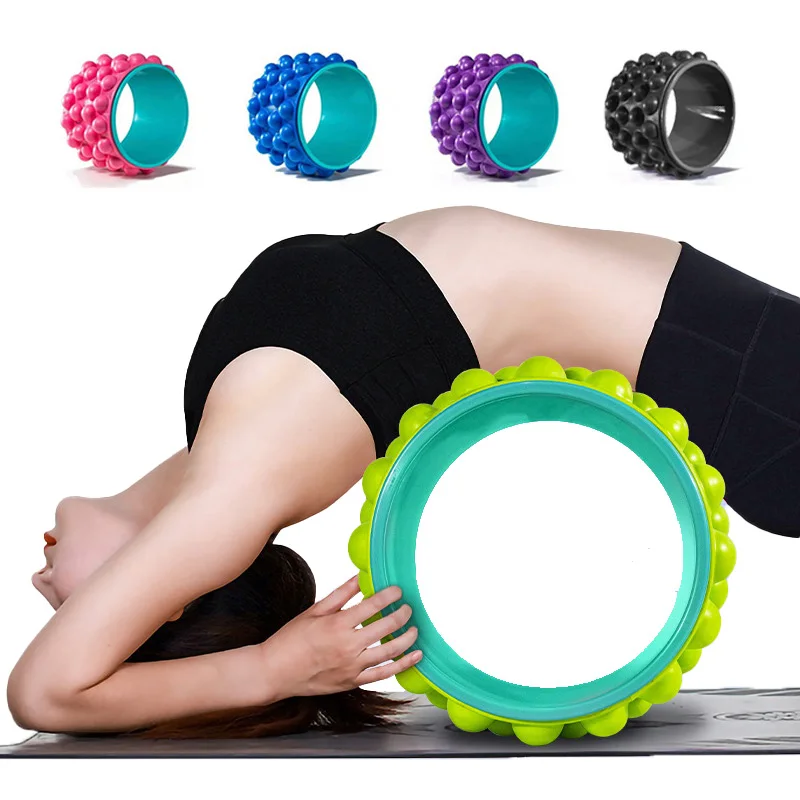 

Back Roller Back Stretcher & Back EVA Yoga Pilates Circle Wheel Yoga Wheel Fitness Roller Back Training Tool for Treat Back