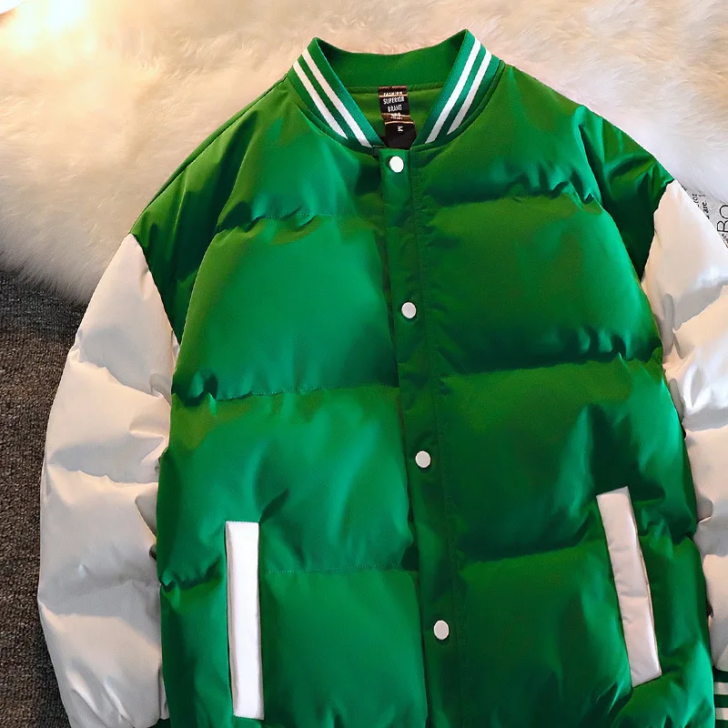 New Fall/Winter 2022 American Baseball Uniform Men's Cotton Jacket Loose Warm Cotton Fashion Men's Cotton Jacket