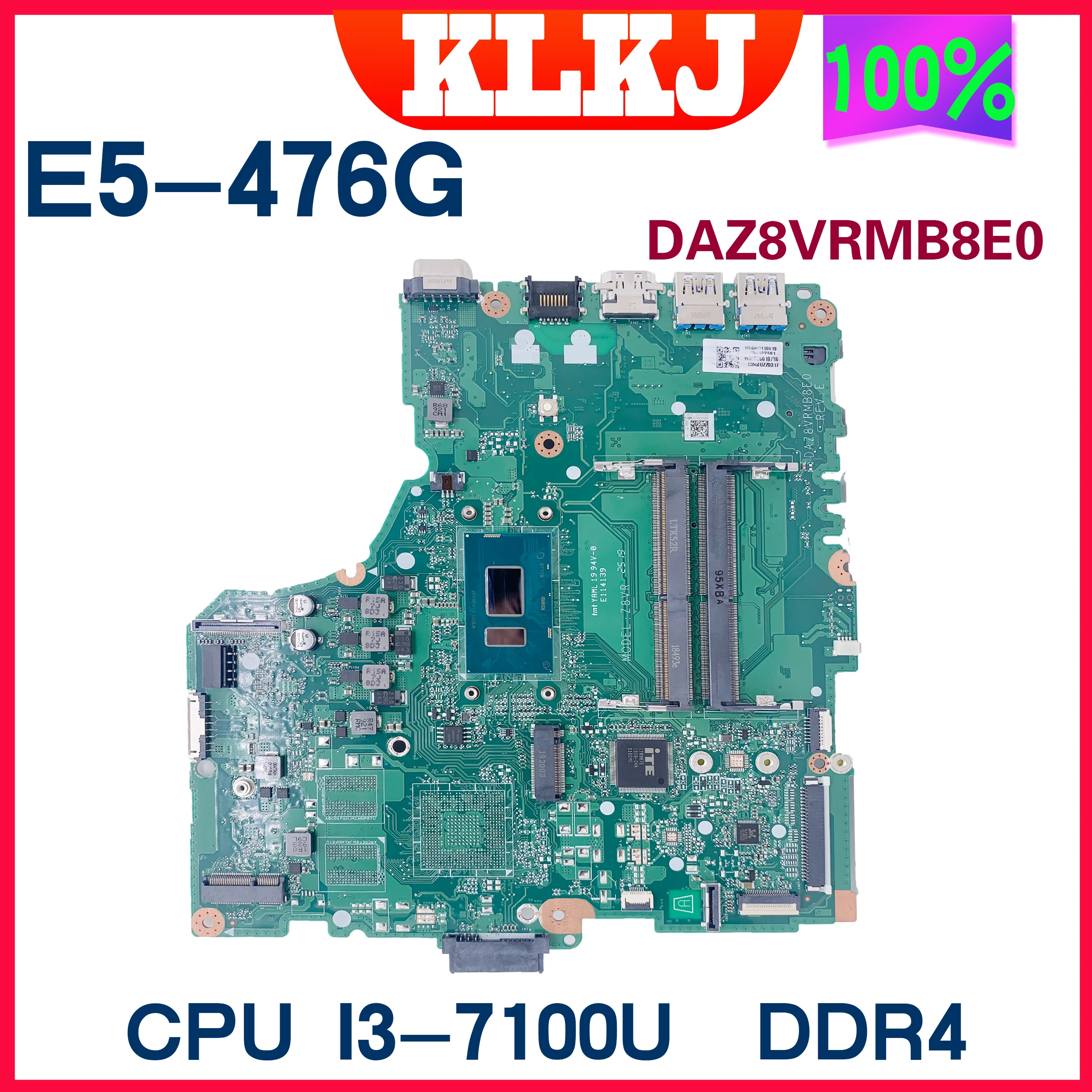 Материнская плата для ноутбука DAZ8VRMB8E0 со стандартным GM ACER Φ E5-476G материнская