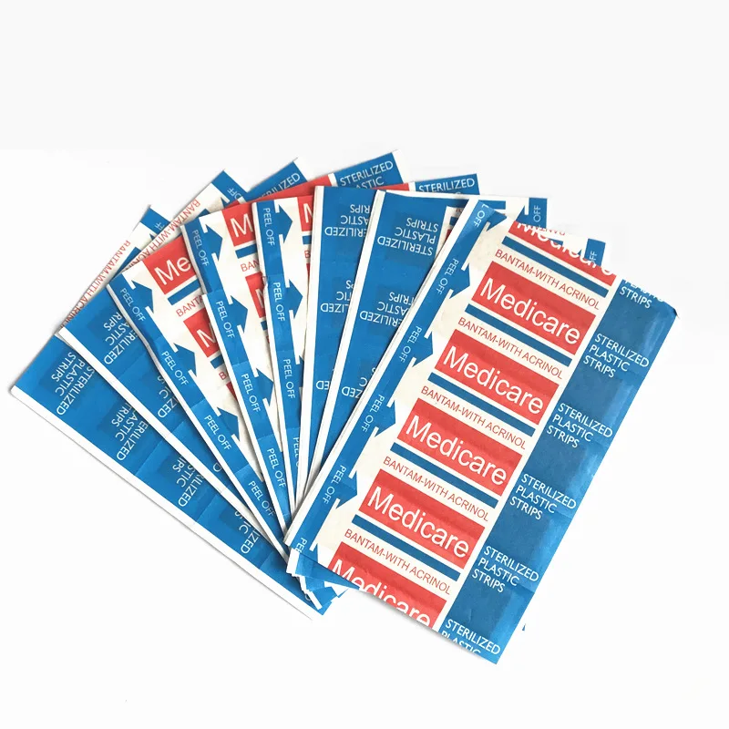 

100Pcs/Pack Non-woven Wound Dressing Adhesive Bandages for Baby Kids Plaster Medical Band Aid First Aid Skin Patches