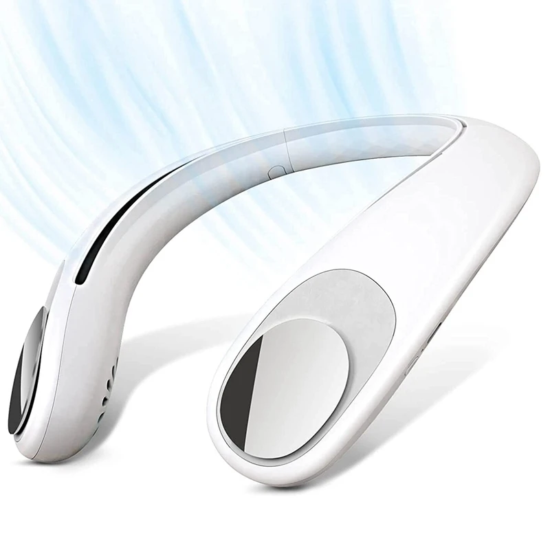 

Персональный шейный вентилятор, портативный мини-кулер, безлопастный вентилятор, 3-скоростной переносной вентилятор на батарейках для улиц...