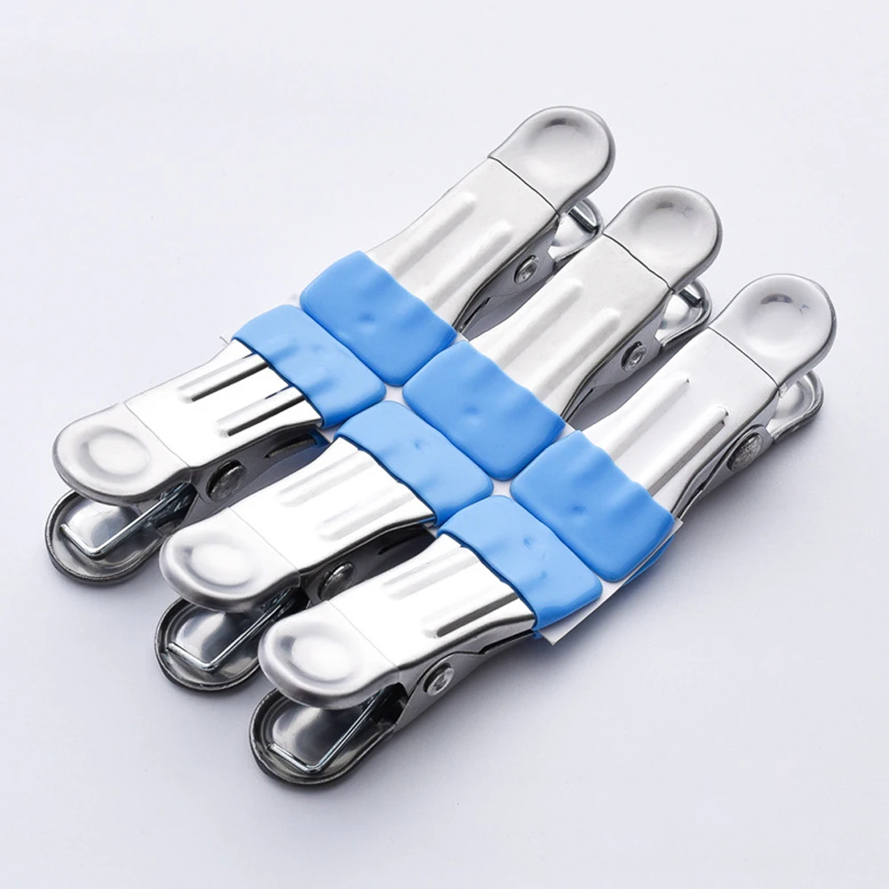 

30pcs Stainless Steel Clothespins Heavy Duty Fixed Snack Bag Non Slip Laundry Drying Washing Line Multifunctional Clothes Peg