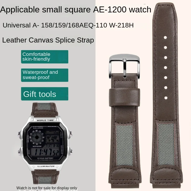 18 мм для Casio AE-1200 1100 1300 кожаный ремешок-браслет A158 159 SGW-300 400 MRW-200 W-218h AQ230 AQ-S810 замена