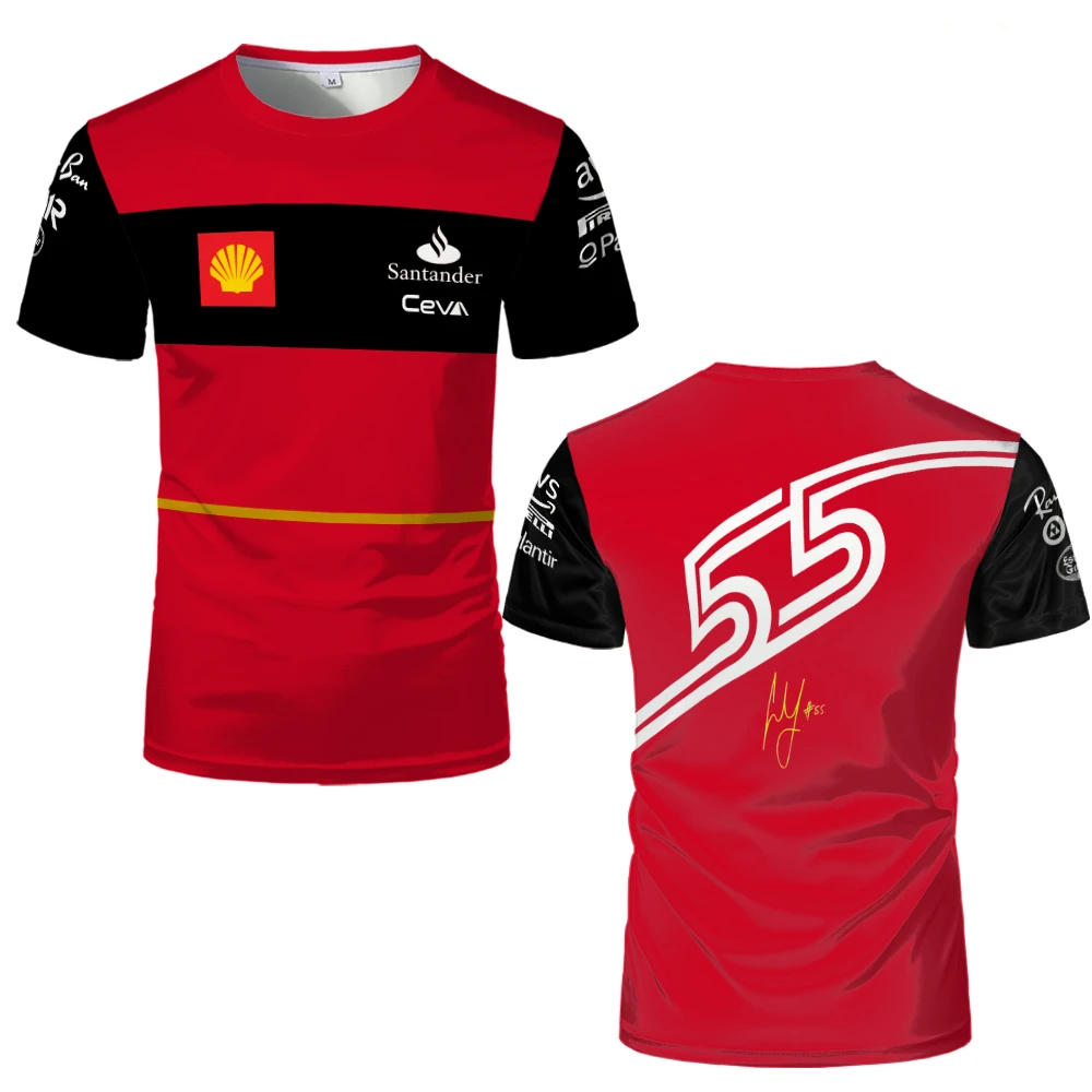 

F1 Shirt Ferrari Out Of Stock Team WORFELN Formula 1 Team Uniform Racing Suit Driver T-shirt MOTO Tee Championship Team Uniform