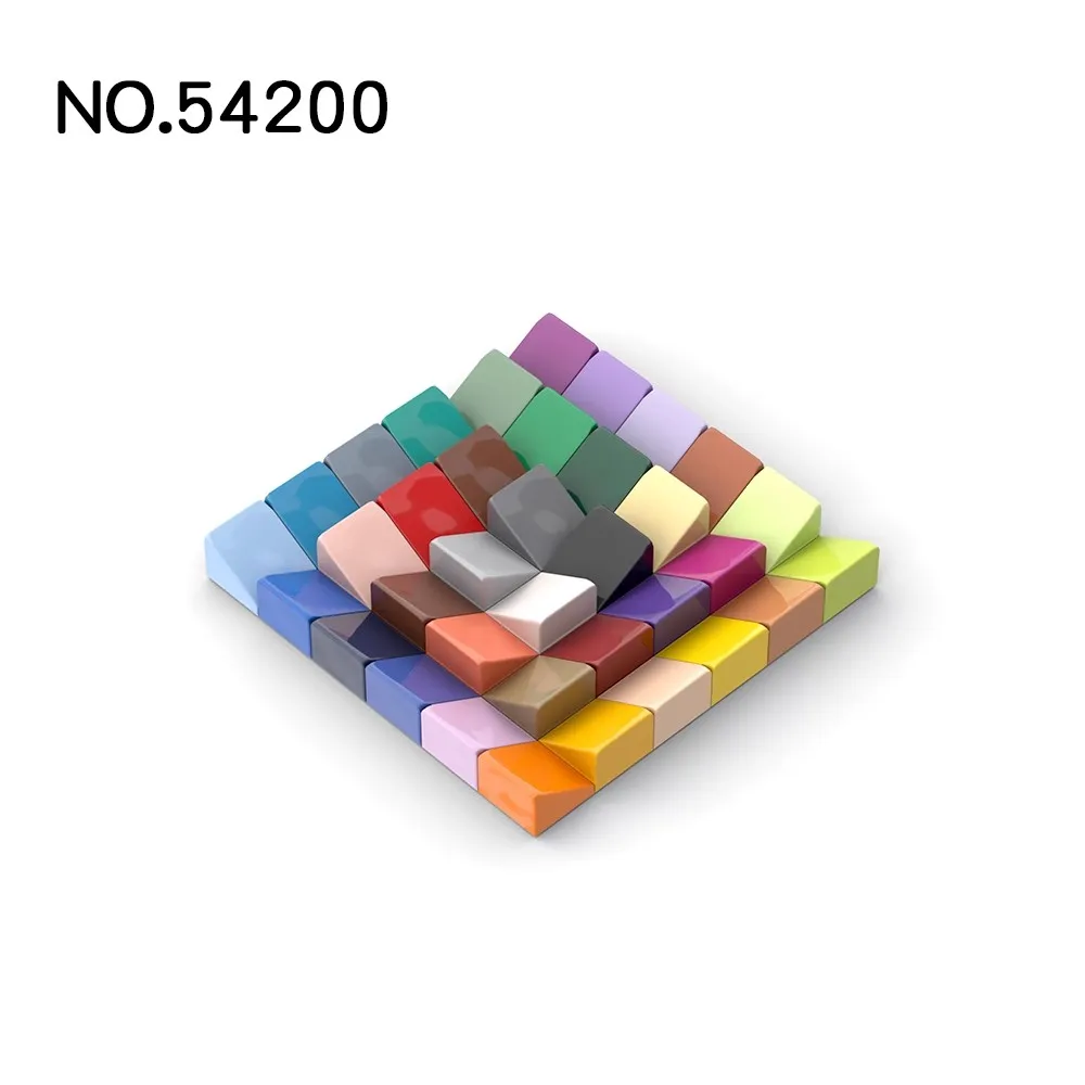 50Pcs MOC 54200 Slope 30° 1 x 2/3 Brick Changeover Catch for High-tech Building Blocks Parts Tech Toy DIY Educational
