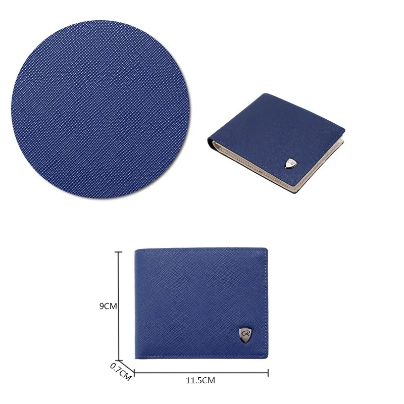 

Wallet Men Business Multi-card Slots Pu Leather Coin Purses Solid Color Organizer Big Capacity Male Short Money Bag