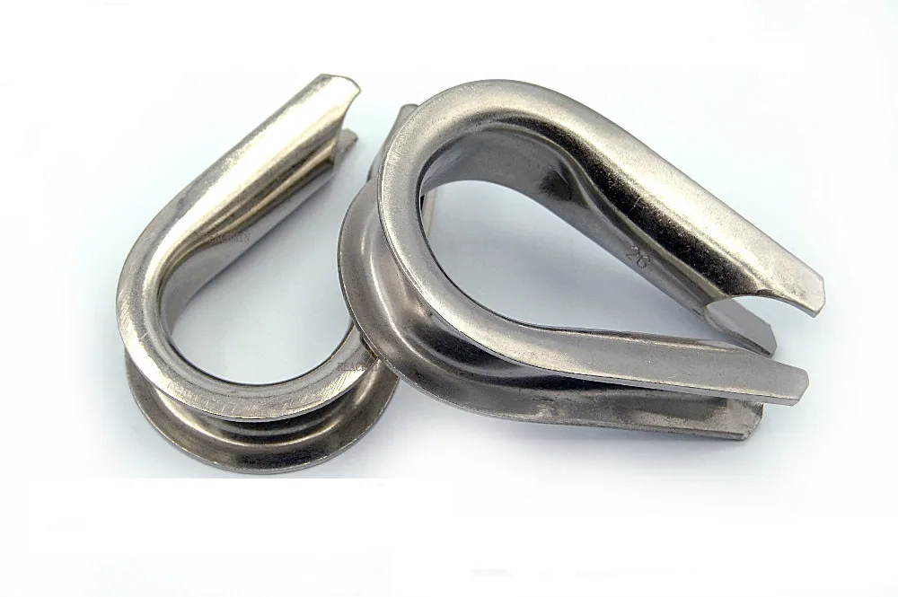 

(10PCS/lot)M14 14mm SS304 Stainless Steel Wire Rope Cable Thimbles Galvanized Fastners Rigging Hardware For 14MM Wire Rope Cable