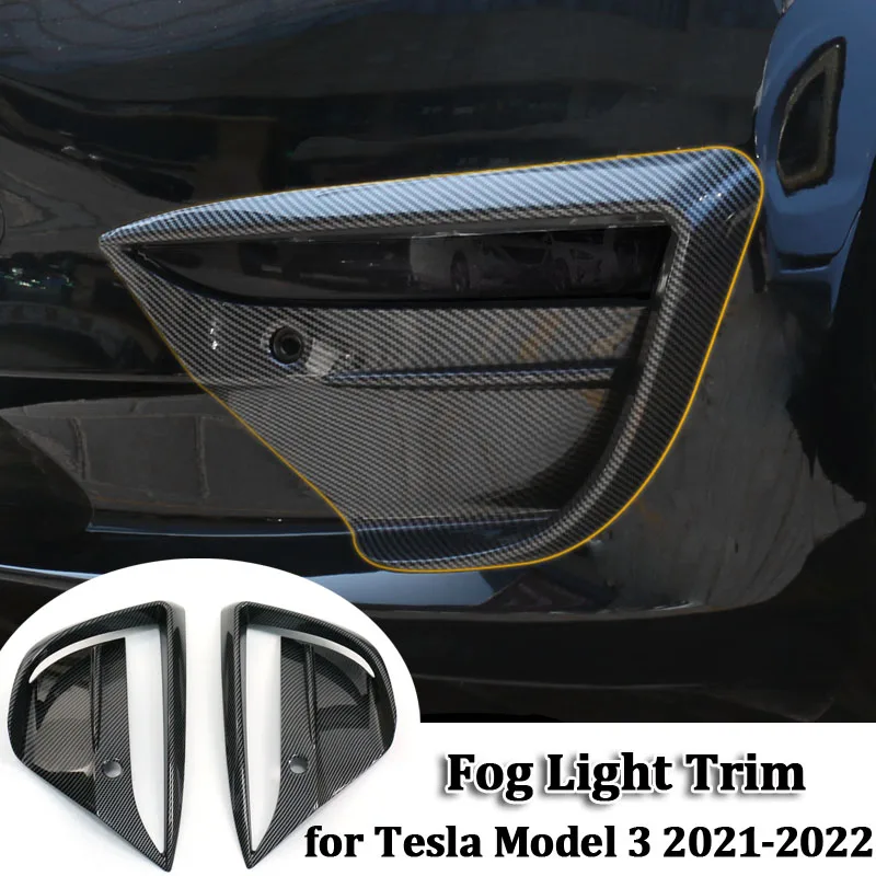 

Передняя противотуманная задняя крышка для бровей Tesla Model 3, декоративная рамка для переднего спойлера, аксессуары для модификации экстерьера, модель 3 2023