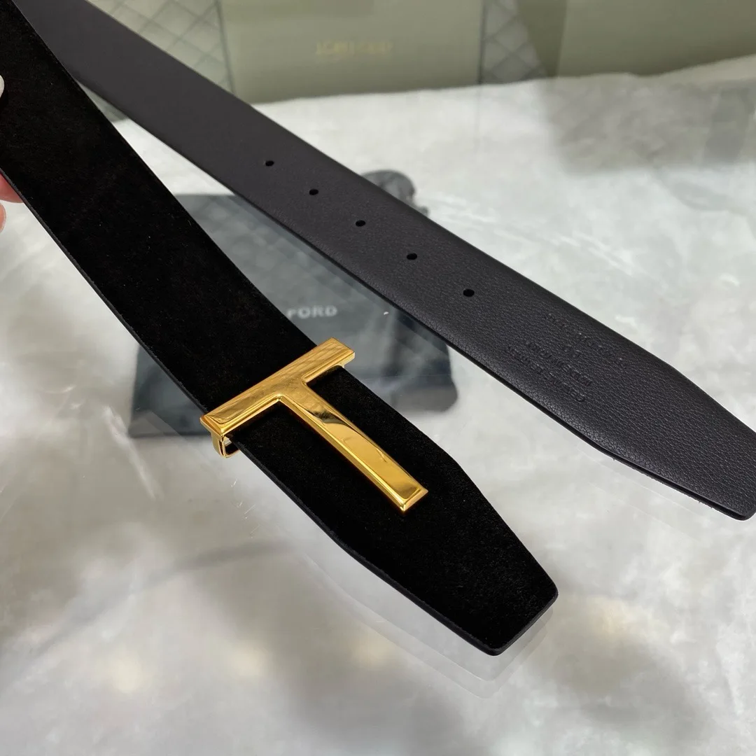 Мужской двухсторонний ремень из натуральной кожи