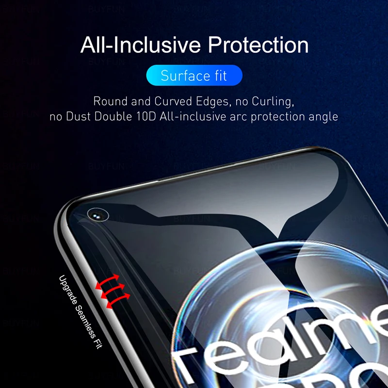 2pcs 999d curved soft hydrogel film for realme 9 pro plus pro 9i screen protector not glass realme9i realm relme realmi 9 pro free global shipping