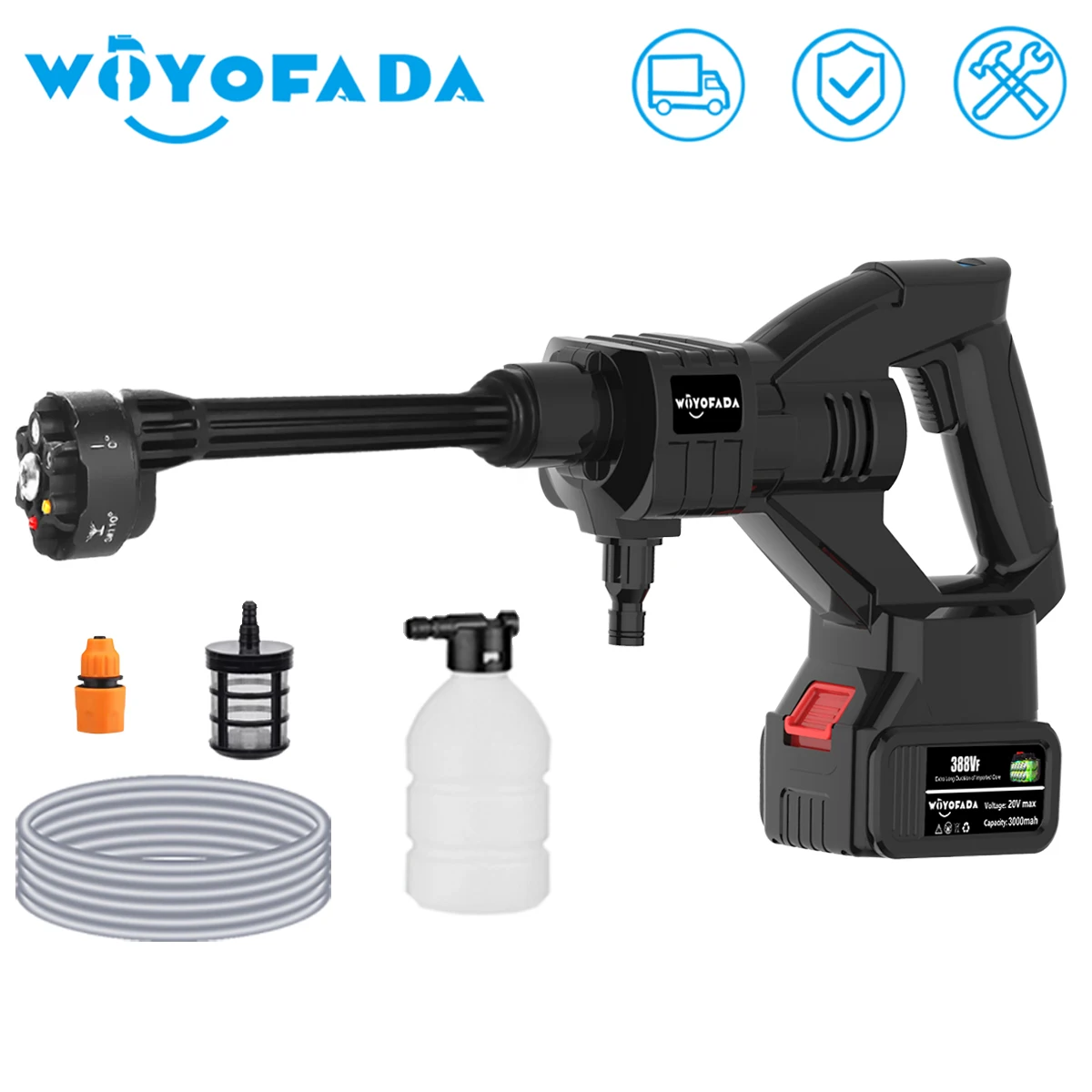 

45Bar Cordless High pressure Car Washer Water Spray Gun Portable High Pressure Cleaner Machine Pump Washer For Makita 18V