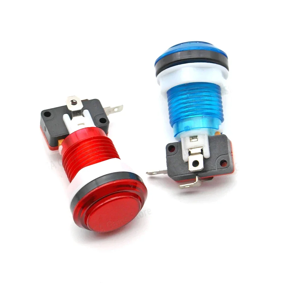 Полностью прозрачная кнопка для аркадных игр 28 мм 12 В 5