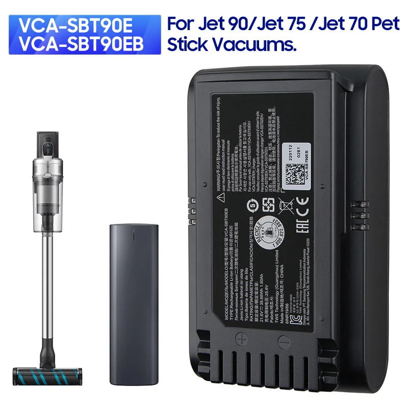 

Samsung Original Battery VCA-SBT90E VCA-SBT90EB VCA-SBT90 For Samsung Jet 70 Pet Jet 90 and Jet 75 Stick Vacuum Battery