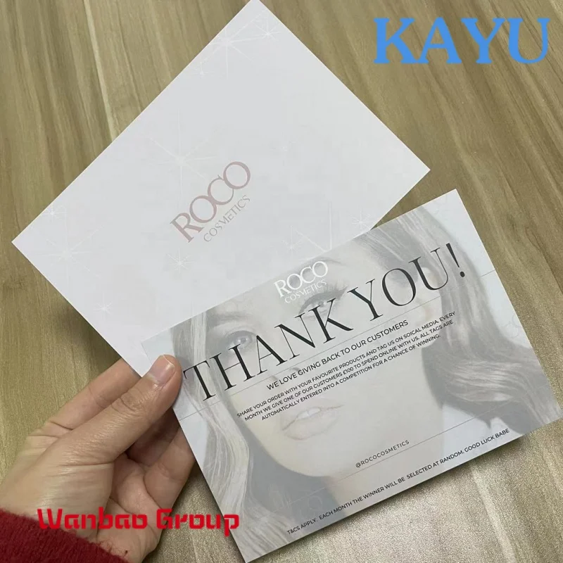 

Low Moq Custom Printed Luxury Design Logo Thank You Cards For Business