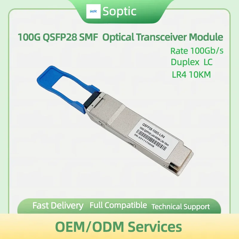 QSFP28 100G LR4 10KM LC коннектор 100 нм QSFP G оптический трансивер для совместимого с cisco